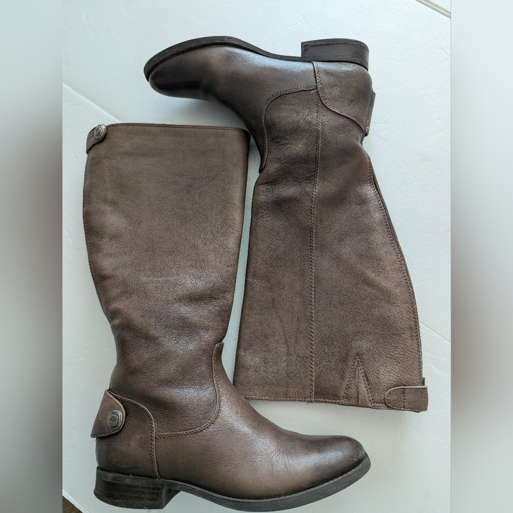 Arturo Chang Brown Wide Calf Riding Boots In Brown
